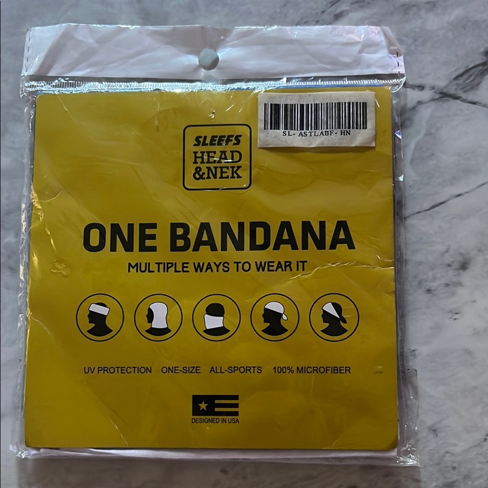 Sleefs Head and Neck Yellow Bandana.